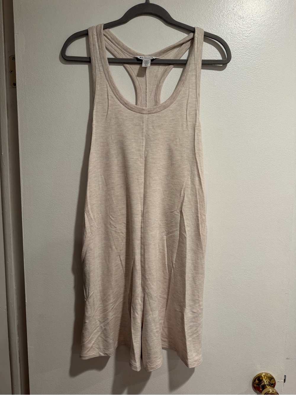 Athleta Cream Racerback Jumpsuit